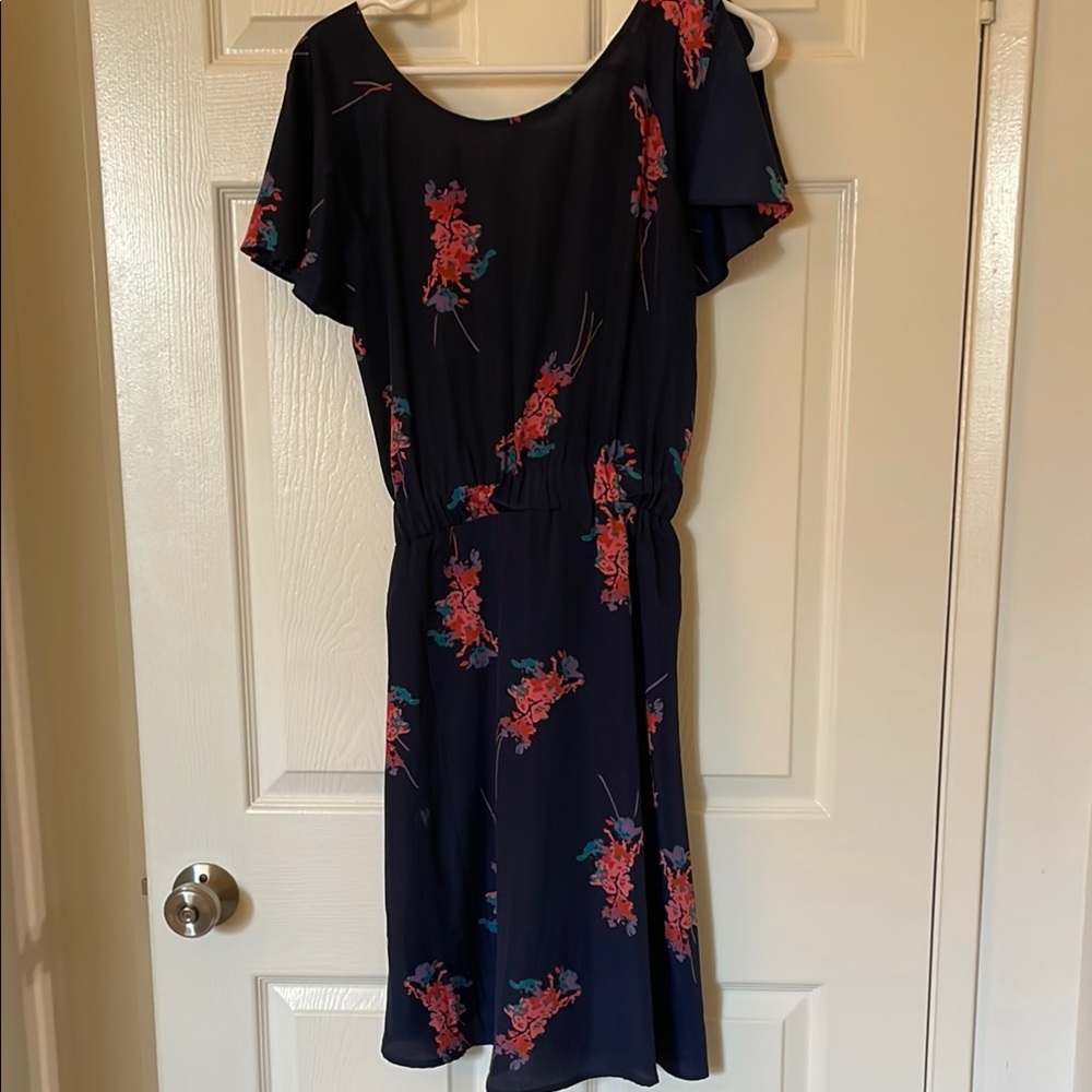 Urban Outfitters Collective Concepts Blue Floral V-Neck Dress Sz M - Picture 6 of 10